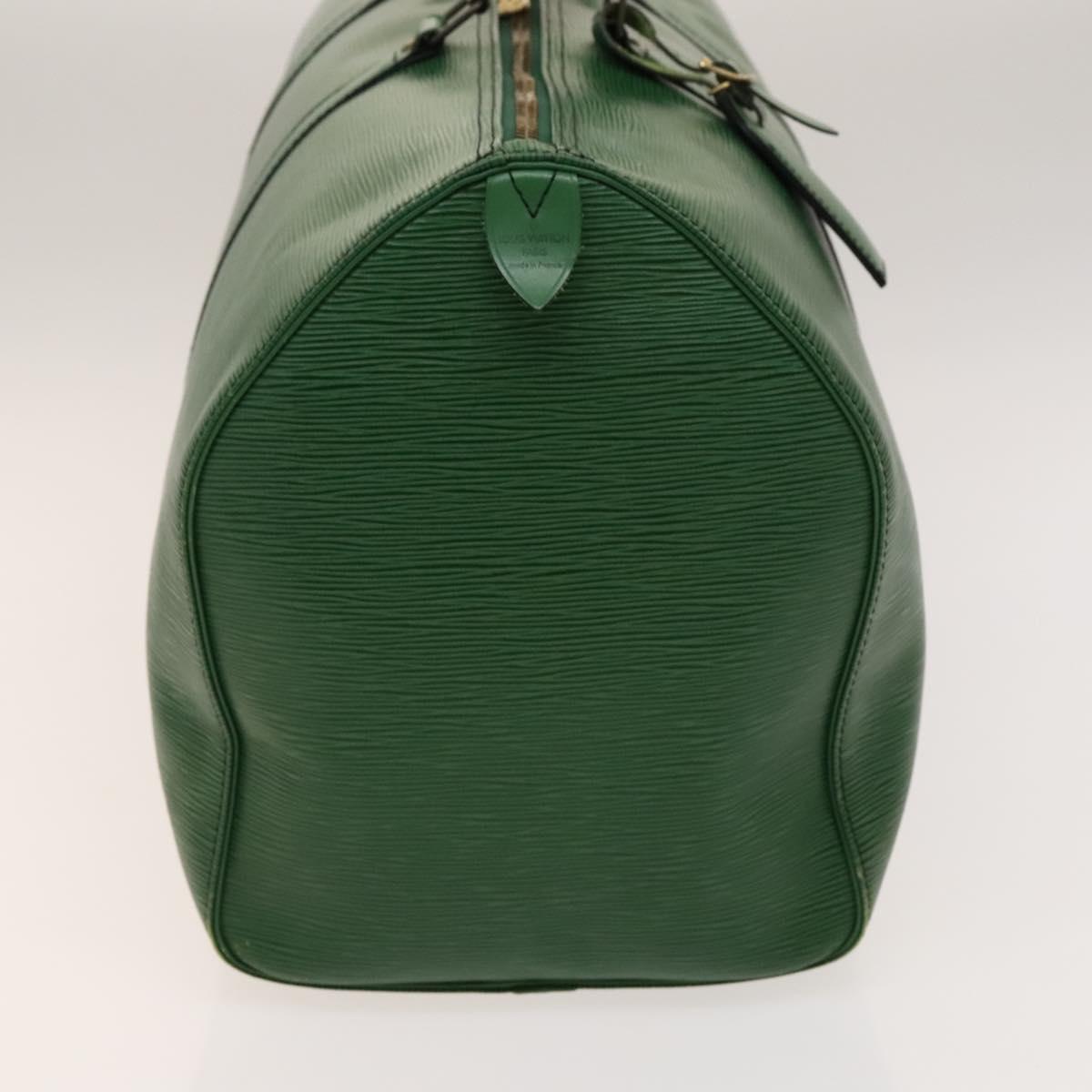 LOUIS VUITTON Epi Keepall 50 Boston Bag Green M42964 LV Auth 139669