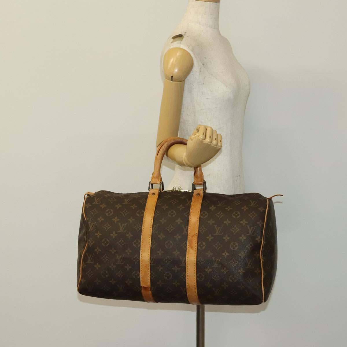 LOUIS VUITTON Monogram Keepall 45 Boston Bag M41428 LV Auth 139683