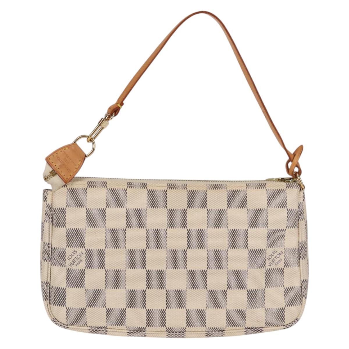 LOUIS VUITTON Damier Azur Pochette Accessoires Pouch N51986 LV Auth 139701V