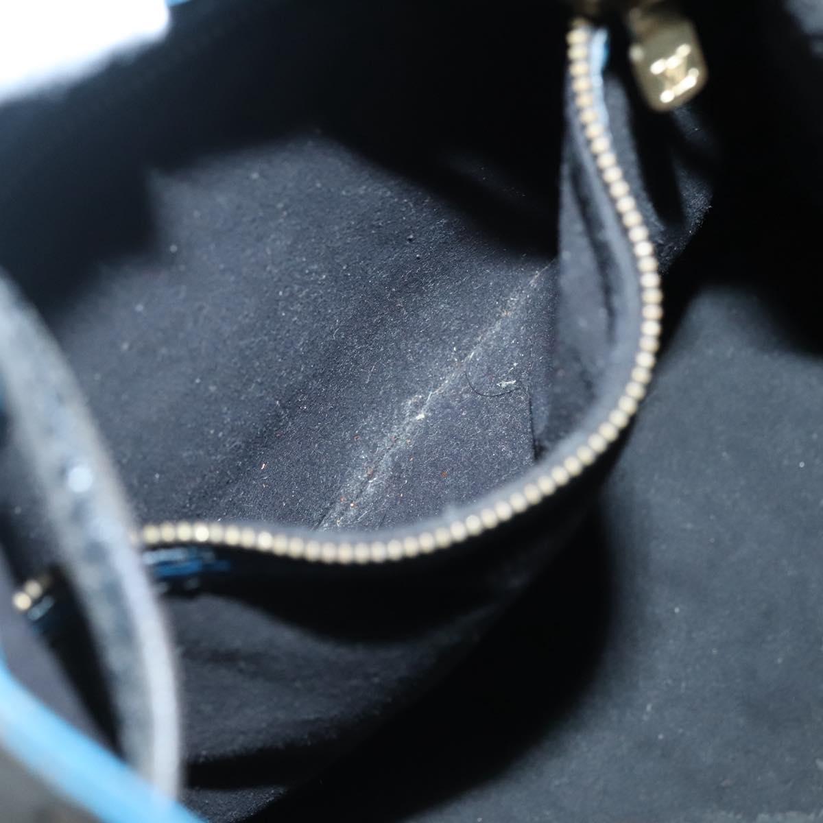 LOUIS VUITTON Epi Petit Noe Shoulder Bag Bicolor Black Blue M44152 Auth 139735