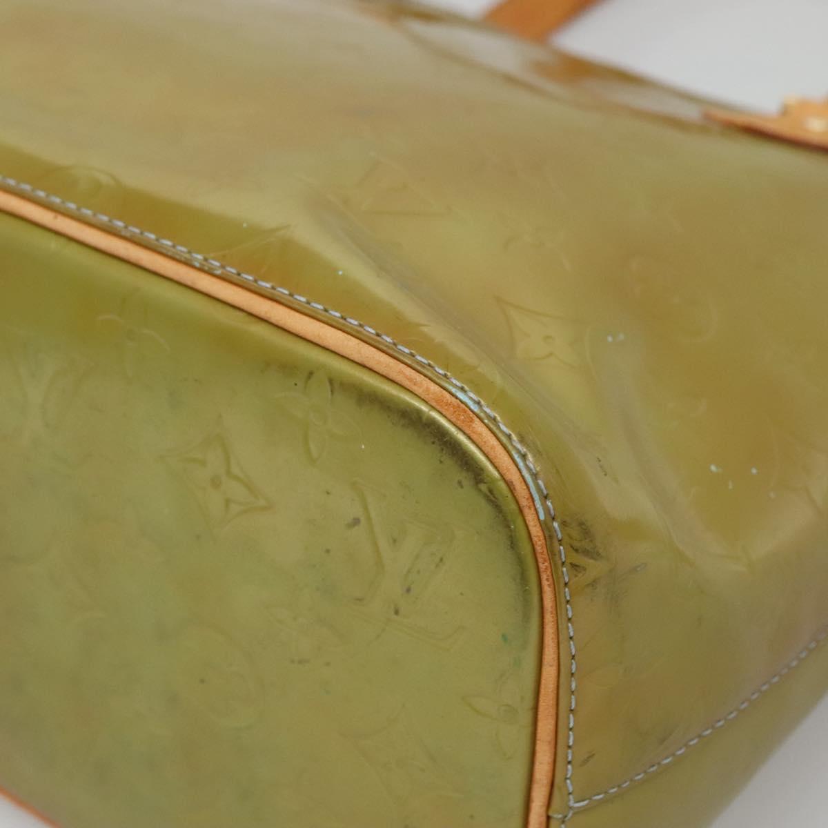 LOUIS VUITTON Monogram Vernis Houston Hand Bag Baby Blue M91005 LV Auth 139736