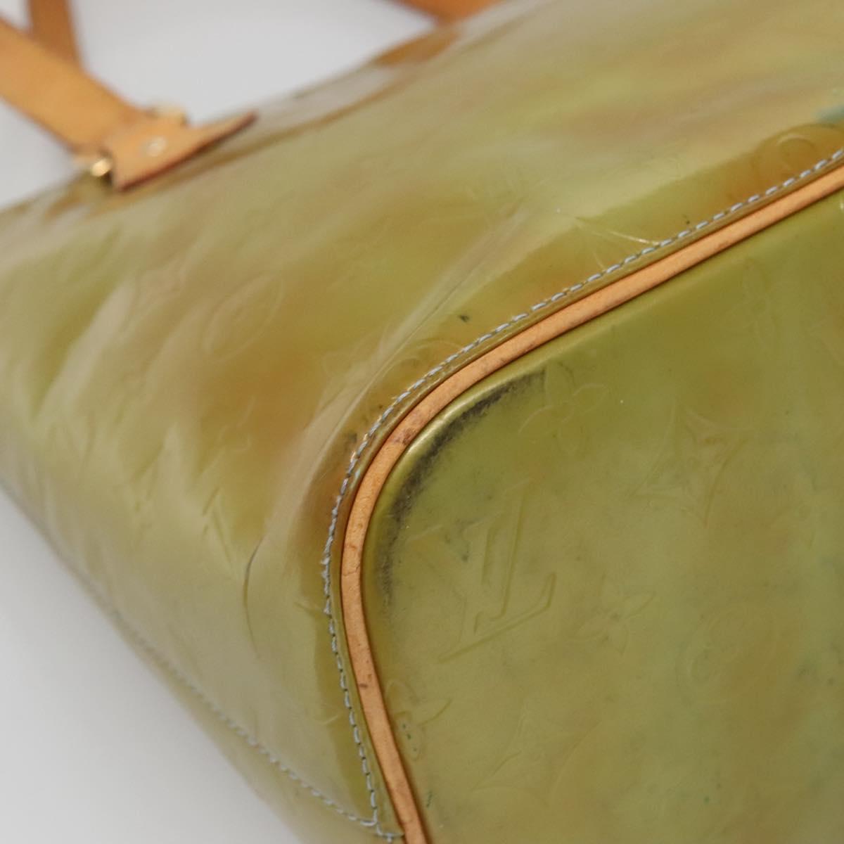 LOUIS VUITTON Monogram Vernis Houston Hand Bag Baby Blue M91005 LV Auth 139736