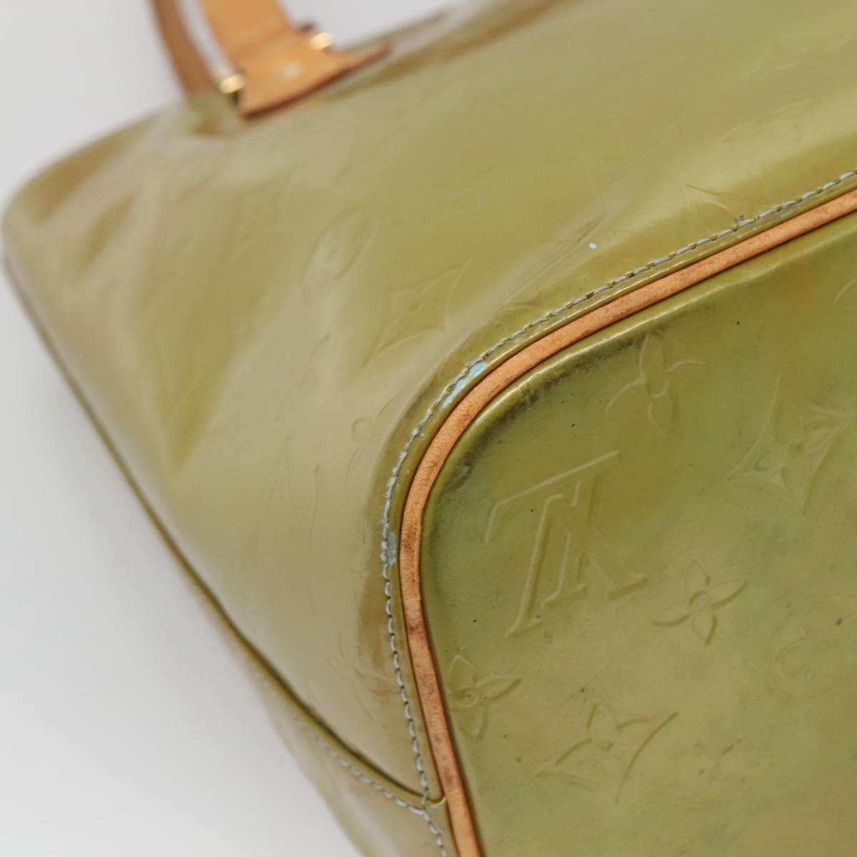 LOUIS VUITTON Monogram Vernis Houston Hand Bag Baby Blue M91005 LV Auth 139736