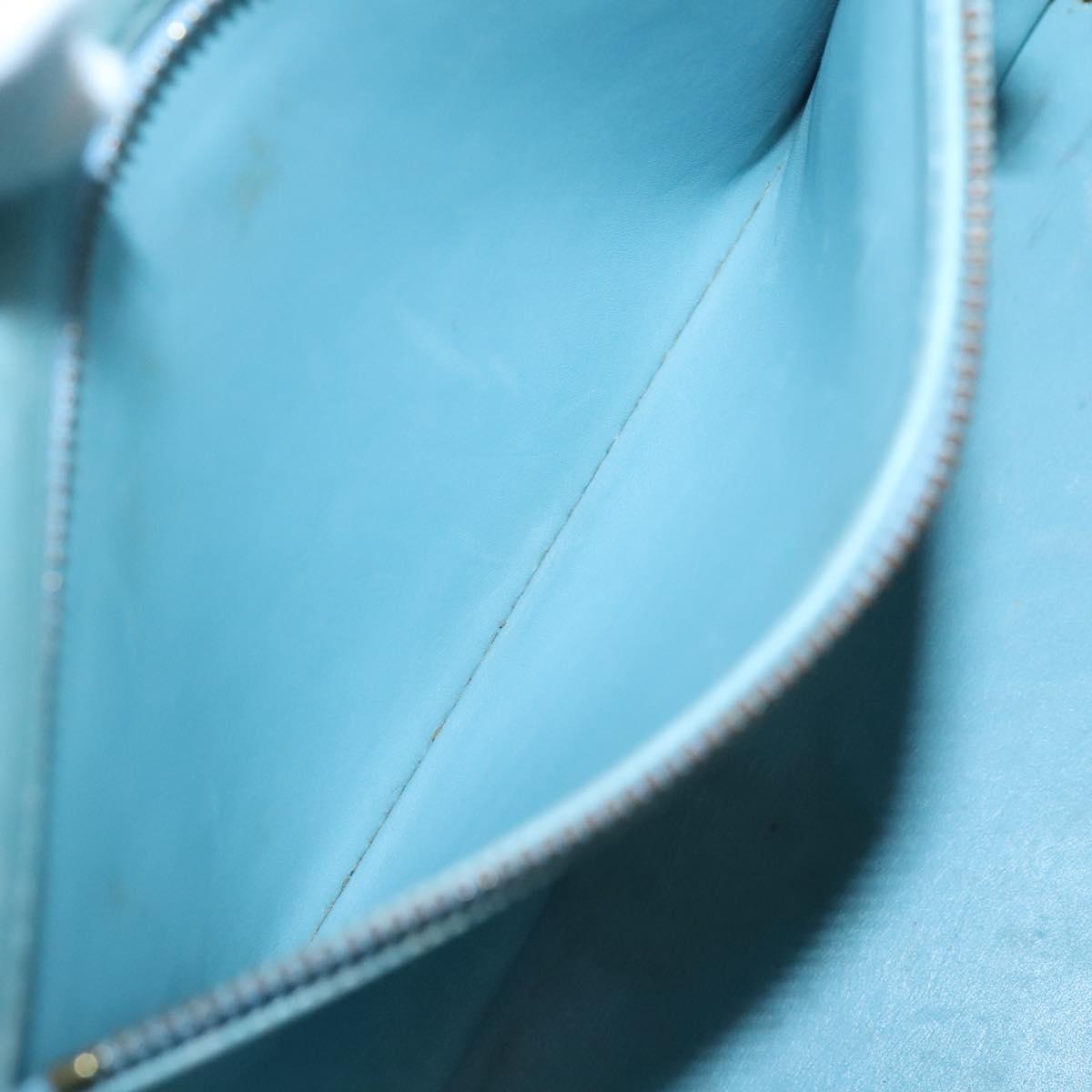 LOUIS VUITTON Monogram Vernis Houston Hand Bag Baby Blue M91005 LV Auth 139736