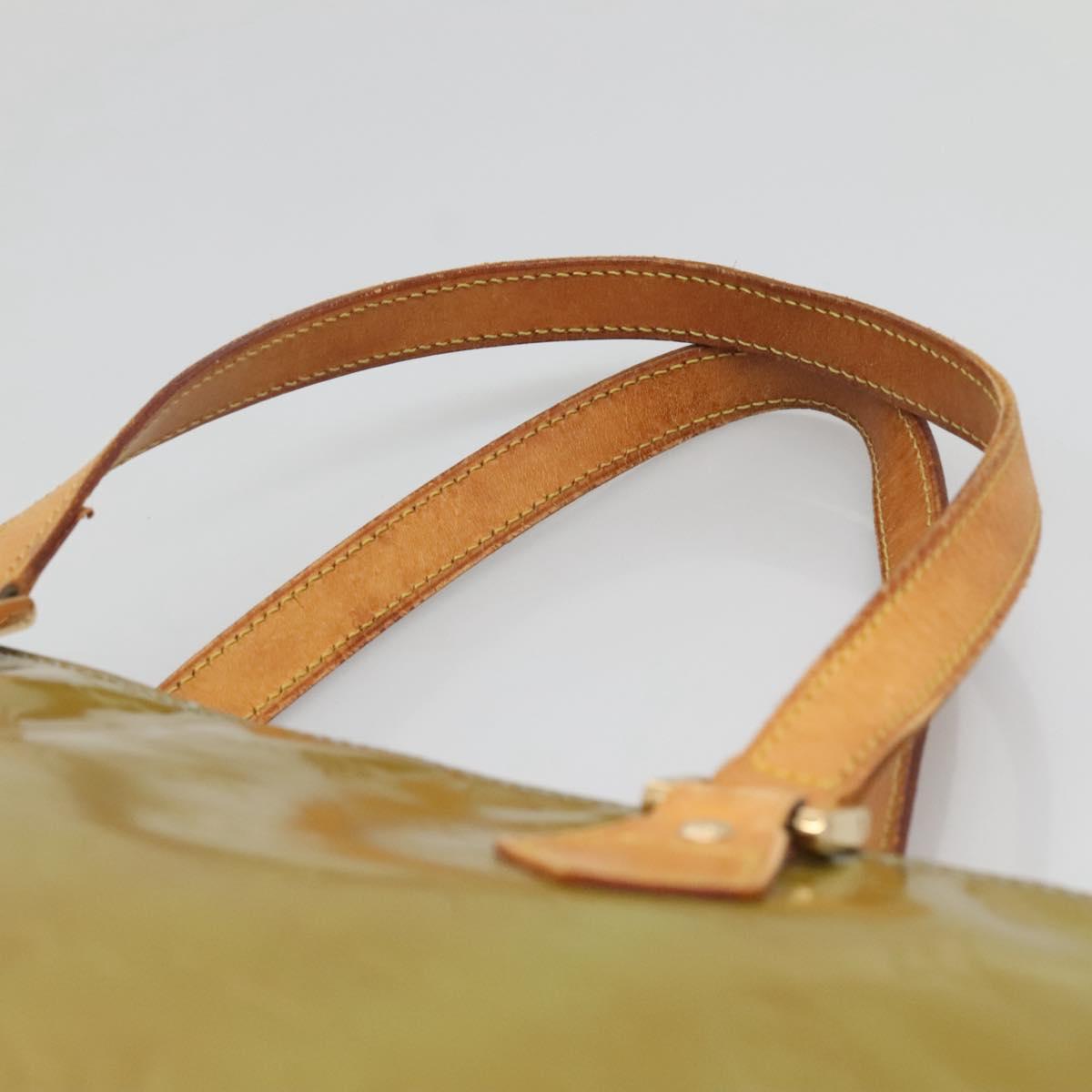 LOUIS VUITTON Monogram Vernis Houston Hand Bag Baby Blue M91005 LV Auth 139736