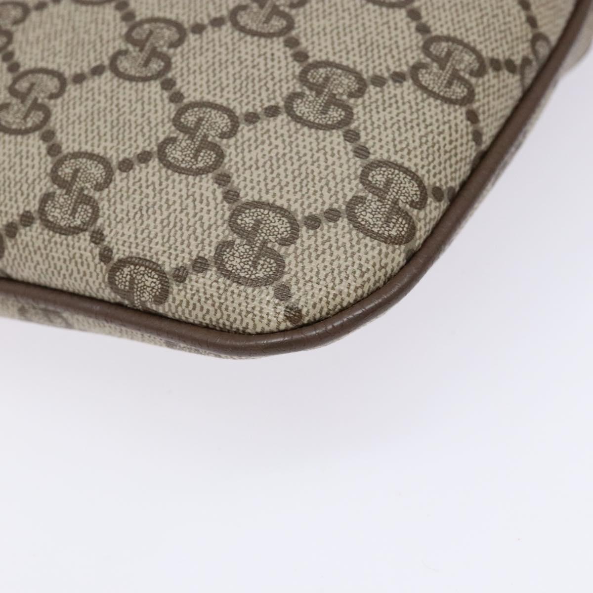 GUCCI GG Supreme Web Sherry Line Shoulder Bag PVC Beige 68 02 047 Auth 139751
