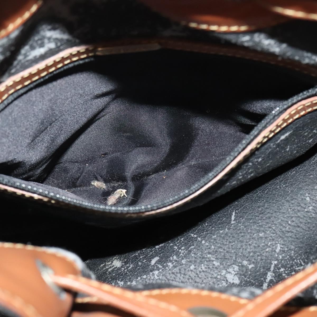 GUCCI Shoulder Bag Leather Black Auth 139755