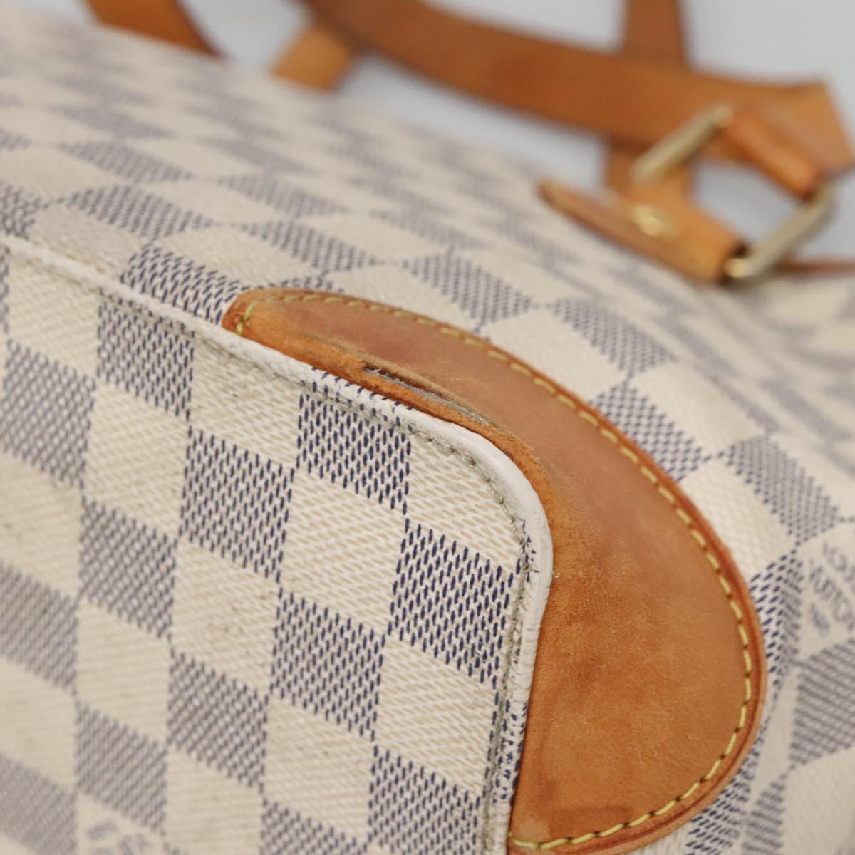 LOUIS VUITTON Damier Azur Hampstead PM Tote Bag N51207 LV Auth 139756