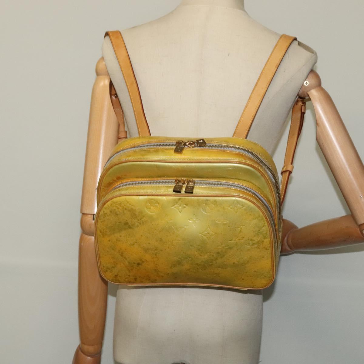 LOUIS VUITTON Monogram Vernis Marley Backpack Gris M91038 LV Auth 139758