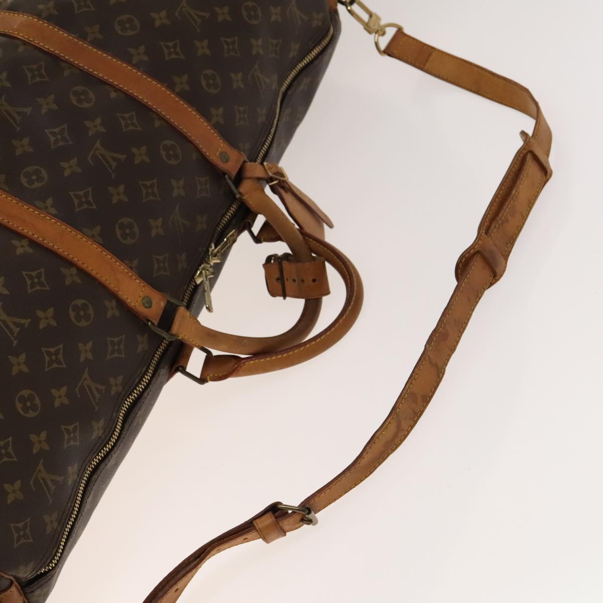 LOUIS VUITTON Monogram Keepall Bandouliere 60 Boston Bag M41412 LV Auth 139764