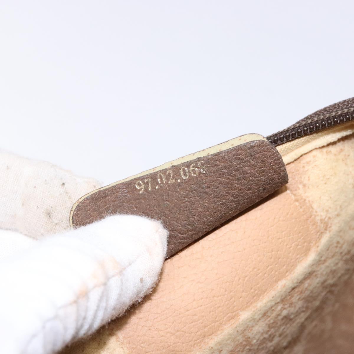 GUCCI GG Supreme Web Sherry Line Shoulder Bag PVC Beige 97 02 068 Auth 139795