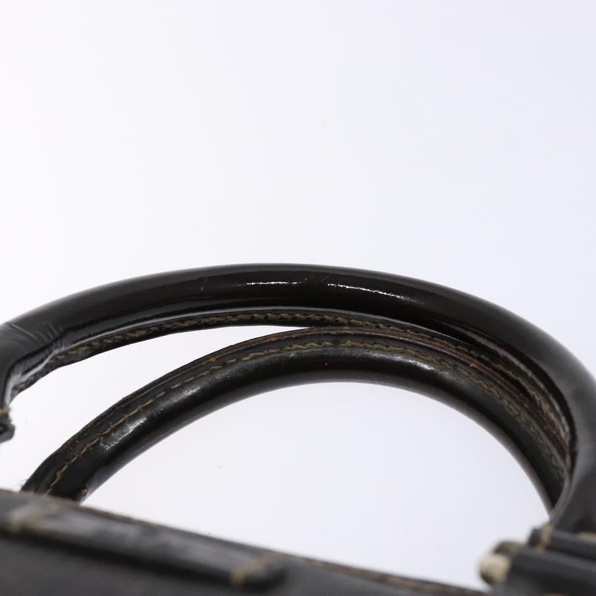 GUCCI GG Supreme Hand Bag PVC Leather Gold Dark Brown 190259 Auth 139819