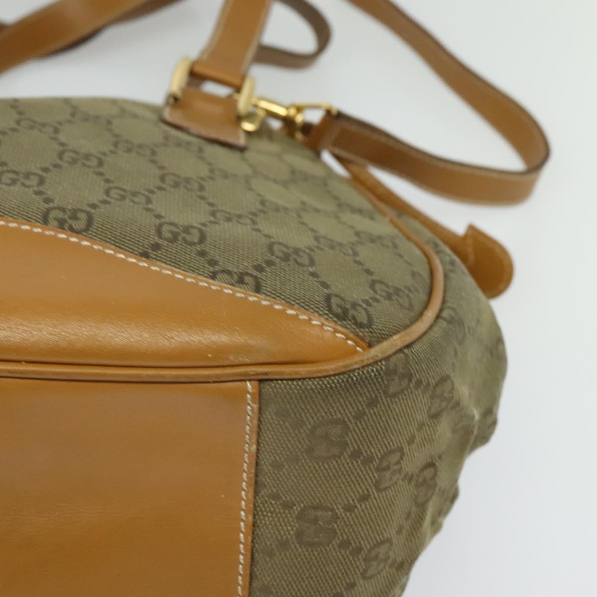 GUCCI GG Canvas Shoulder Bag 2way Beige Gold 000 3444 0282 Auth 139822