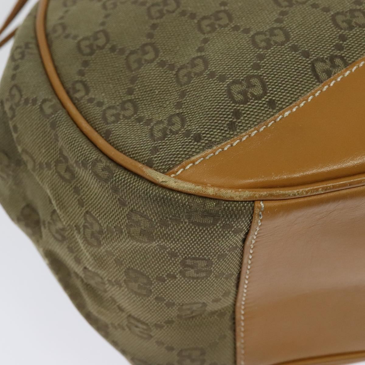 GUCCI GG Canvas Shoulder Bag 2way Beige Gold 000 3444 0282 Auth 139822