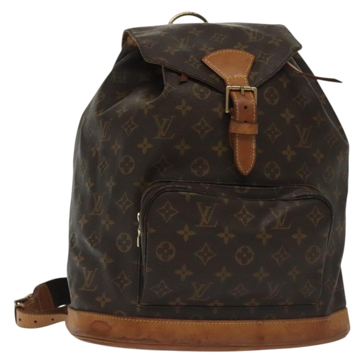 LOUIS VUITTON Monogram Montsouris GM Backpack M51135 LV Auth 139827