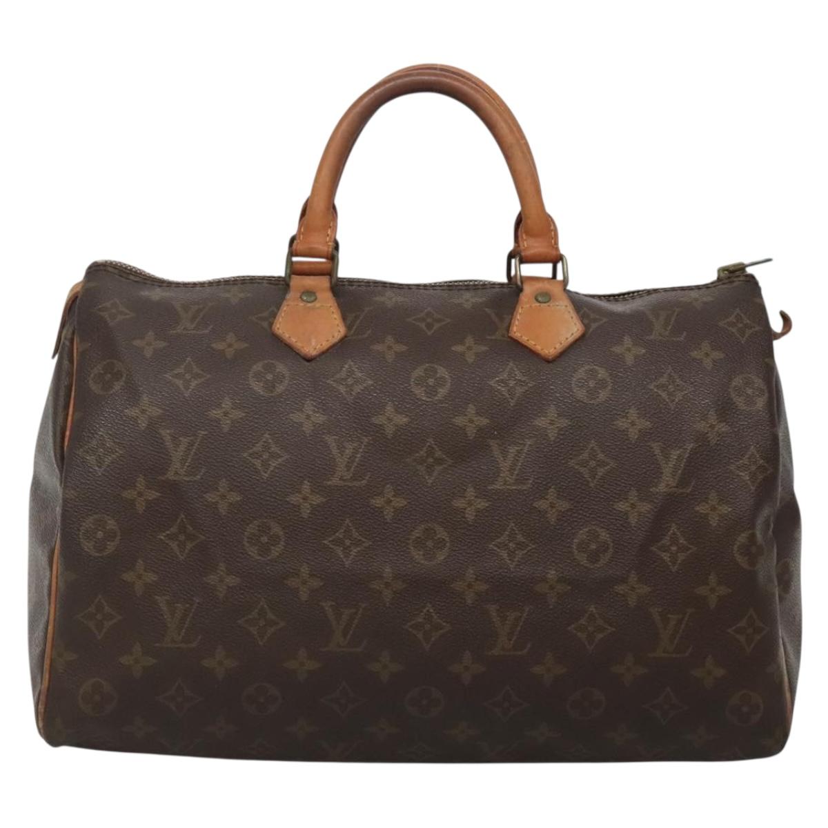LOUIS VUITTON Monogram Speedy 35 Hand Bag M41524 LV Auth 139832