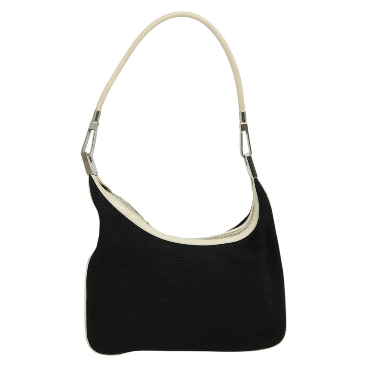 GUCCI Shoulder Bag Canvas Black Silver 001 3812 Auth 139851