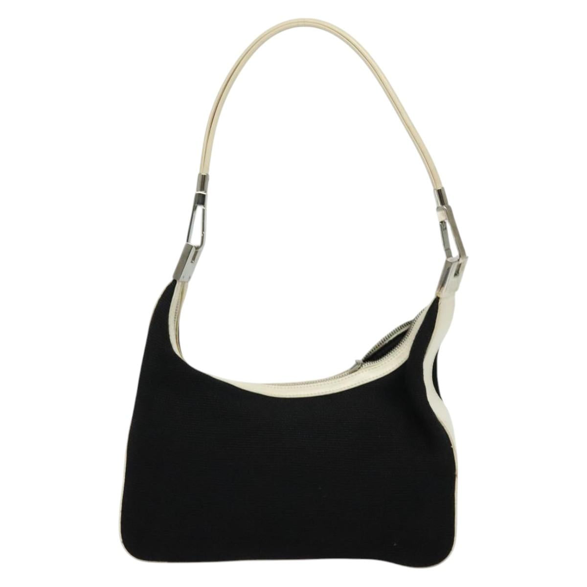 GUCCI Shoulder Bag Canvas Black Silver 001 3812 Auth 139851