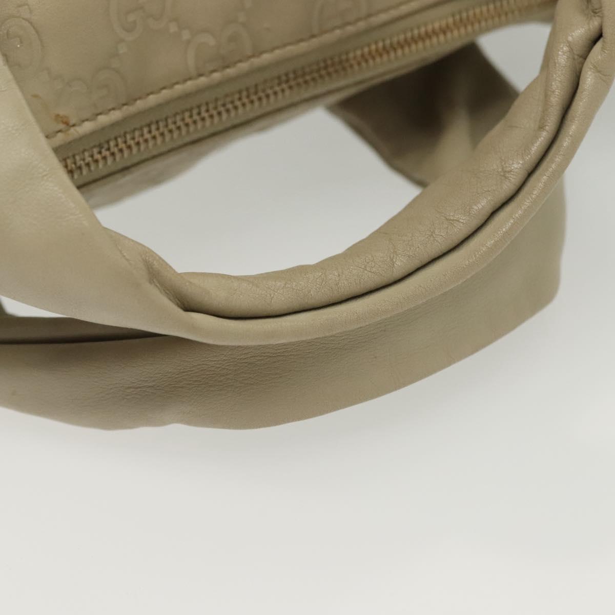 GUCCI GG Canvas Guccissima Hand Bag Leather Ivory Gold 197020 Auth 139852