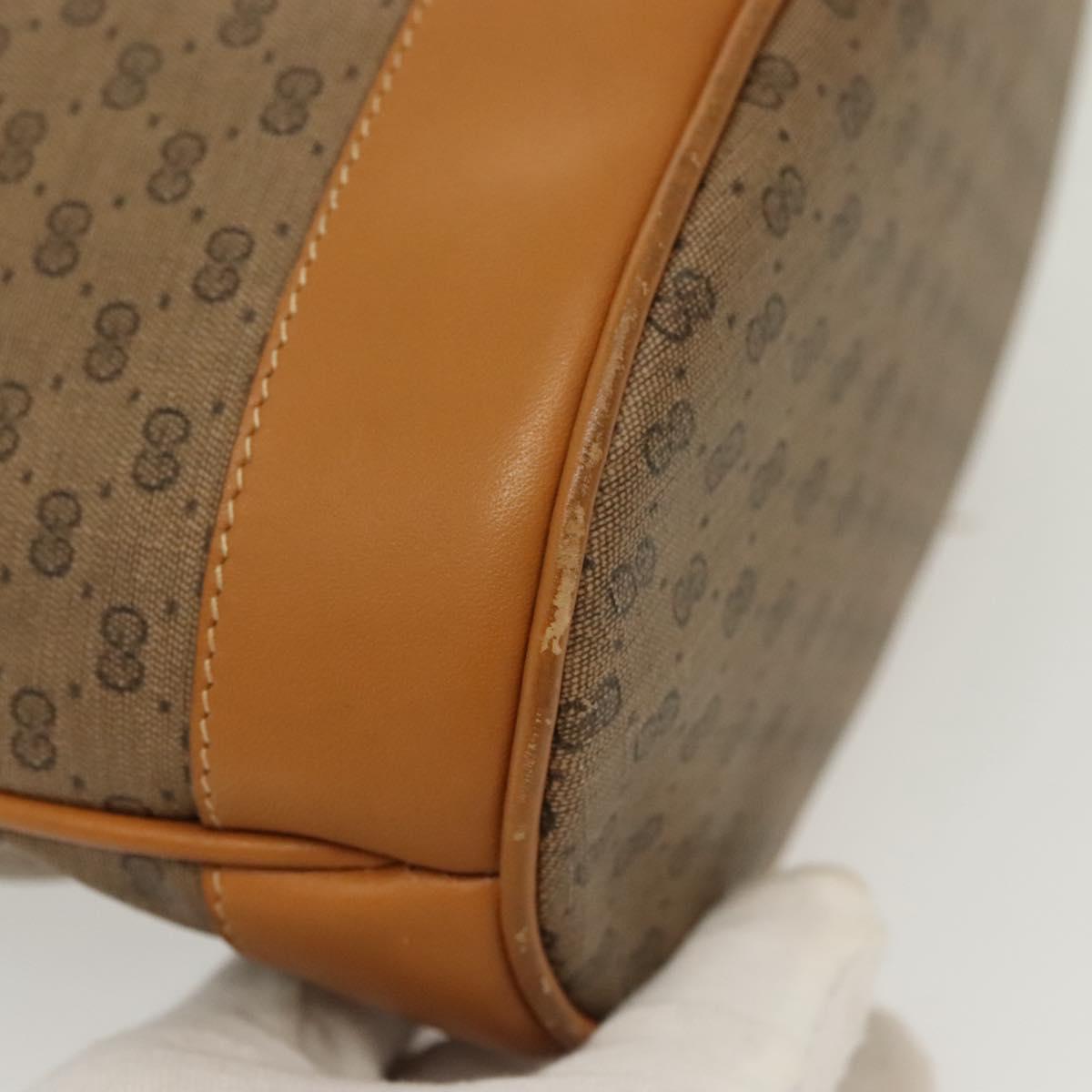 GUCCI Micro GG Supreme Shoulder Bag PVC Beige Gold 001 165 0937 Auth 139853