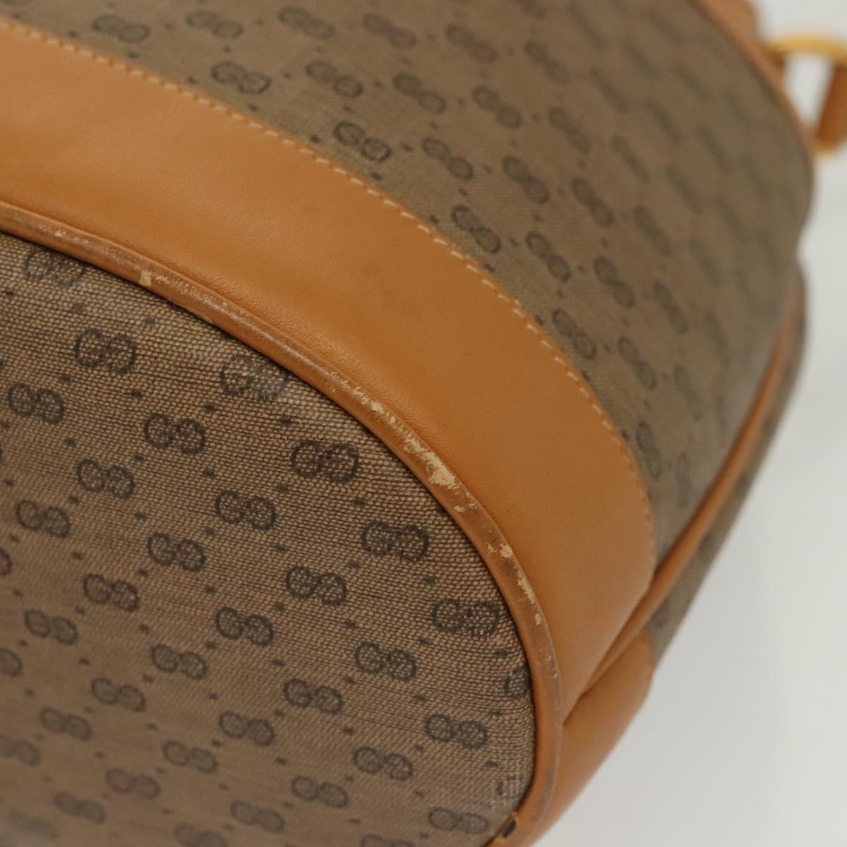 GUCCI Micro GG Supreme Shoulder Bag PVC Beige Gold 001 165 0937 Auth 139853