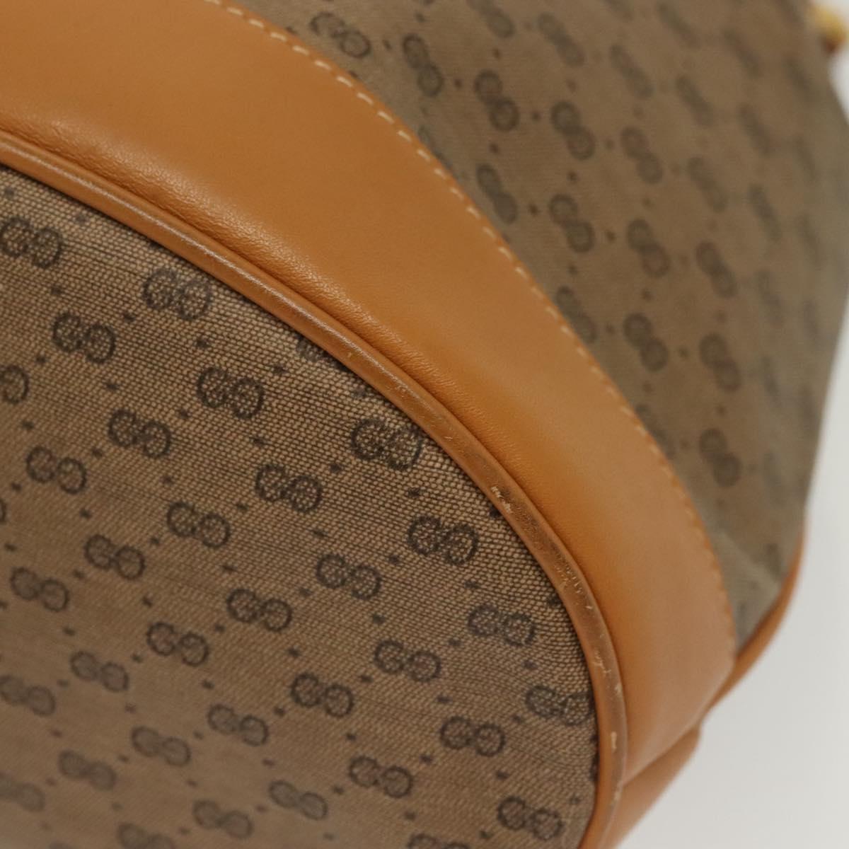 GUCCI Micro GG Supreme Shoulder Bag PVC Beige Gold 001 165 0937 Auth 139853
