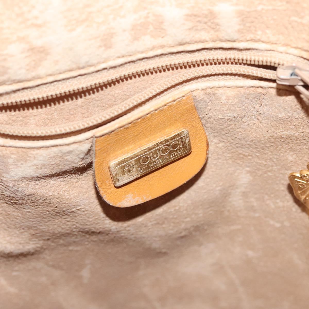 GUCCI Micro GG Supreme Shoulder Bag PVC Beige Gold 001 165 0937 Auth 139853