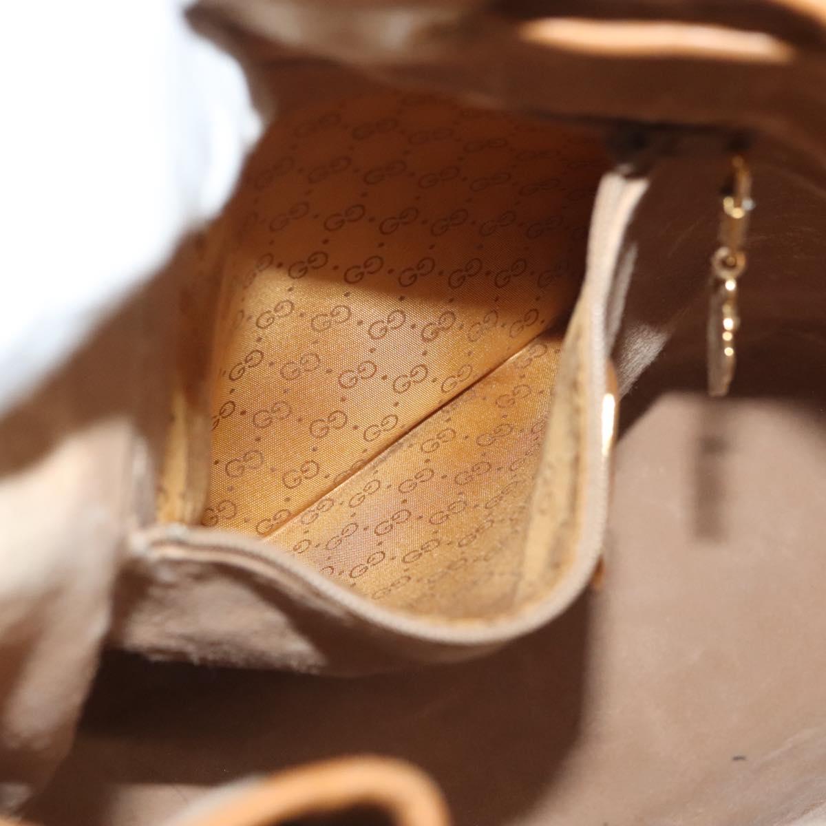 GUCCI Micro GG Supreme Shoulder Bag PVC Beige Gold 001 165 0937 Auth 139853