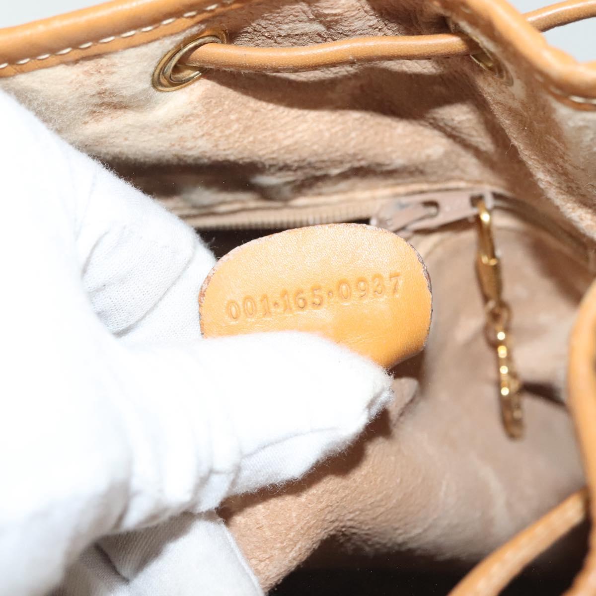 GUCCI Micro GG Supreme Shoulder Bag PVC Beige Gold 001 165 0937 Auth 139853