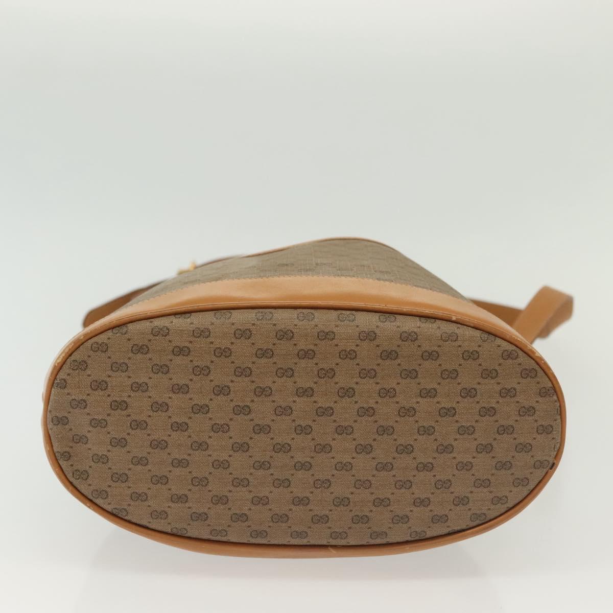 GUCCI Micro GG Supreme Shoulder Bag PVC Beige Gold 001 165 0937 Auth 139853