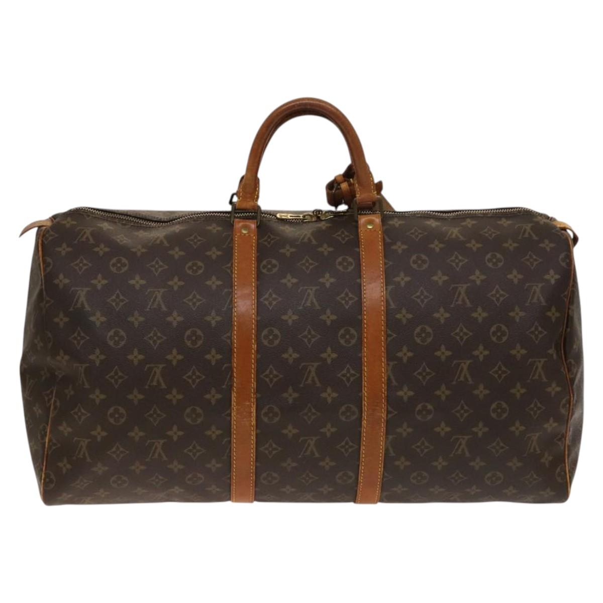 LOUIS VUITTON Monogram Keepall 55 Boston Bag M41424 LV Auth 139874