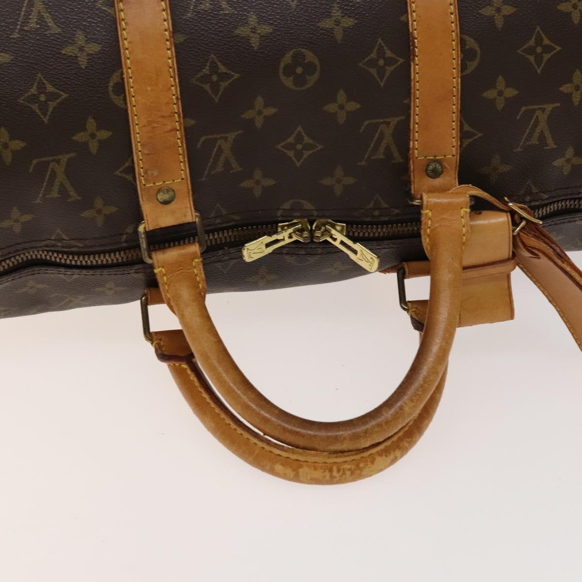LOUIS VUITTON Monogram Keepall Bandouliere 50 Hand Bag M41416 LV Auth 139878