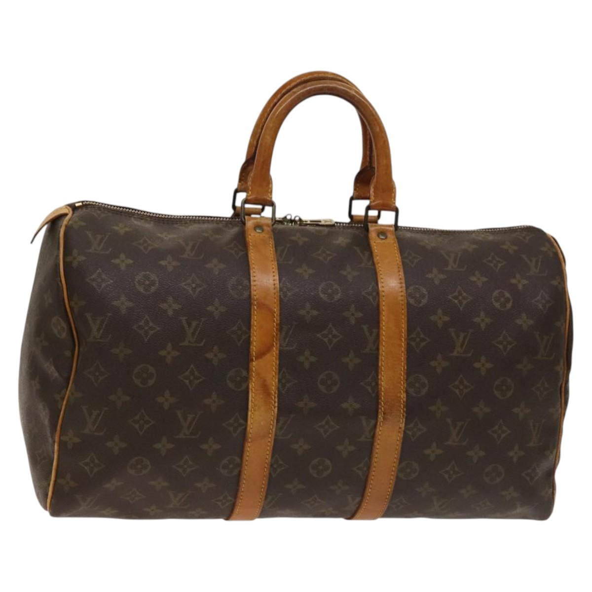 LOUIS VUITTON Monogram Keepall 45 Boston Bag M41428 LV Auth 139879