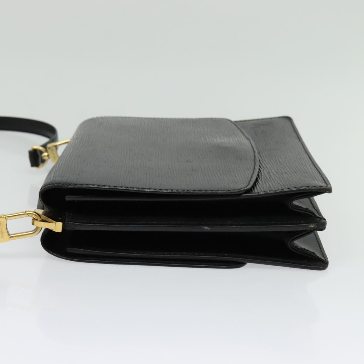 LOUIS VUITTON Epi Grenel Shoulder Bag Black M52362 LV Auth 139883