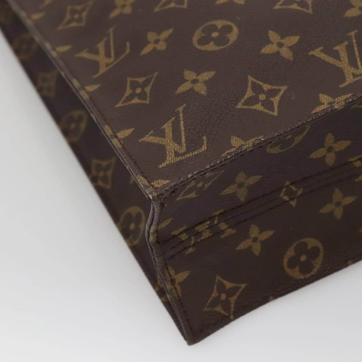 LOUIS VUITTON Monogram Sac Plat Hand Bag M51140 LV Auth 139896