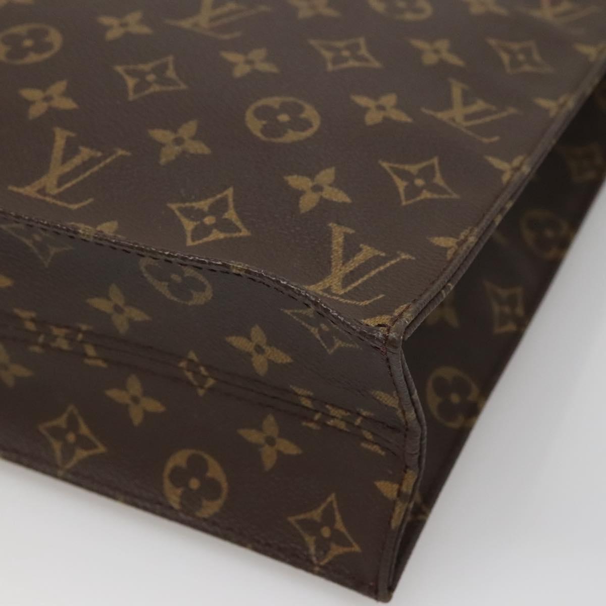 LOUIS VUITTON Monogram Sac Plat Hand Bag M51140 LV Auth 139896