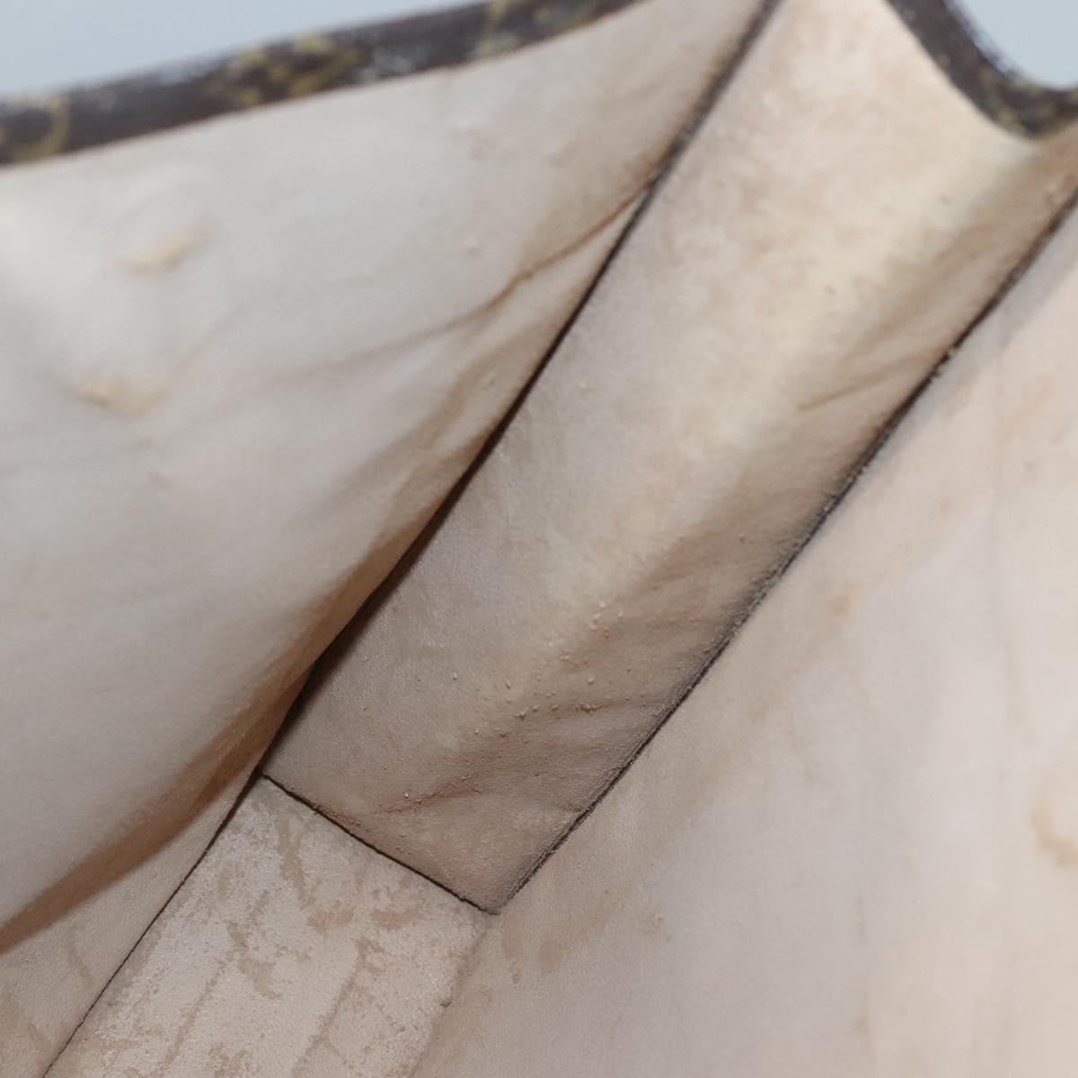 LOUIS VUITTON Monogram Sac Plat Hand Bag M51140 LV Auth 139896