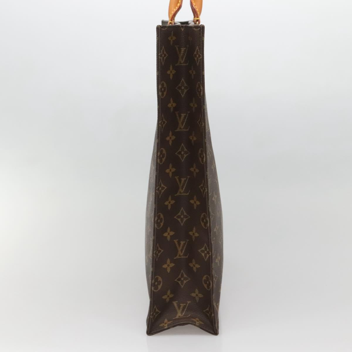 LOUIS VUITTON Monogram Sac Plat Hand Bag M51140 LV Auth 139896