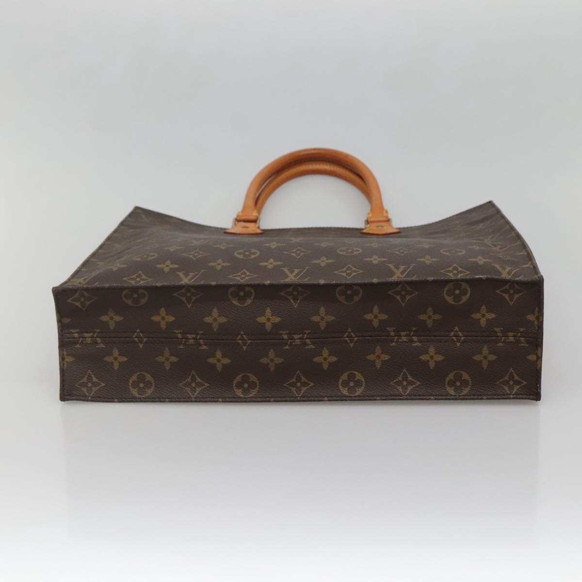 LOUIS VUITTON Monogram Sac Plat Hand Bag M51140 LV Auth 139896