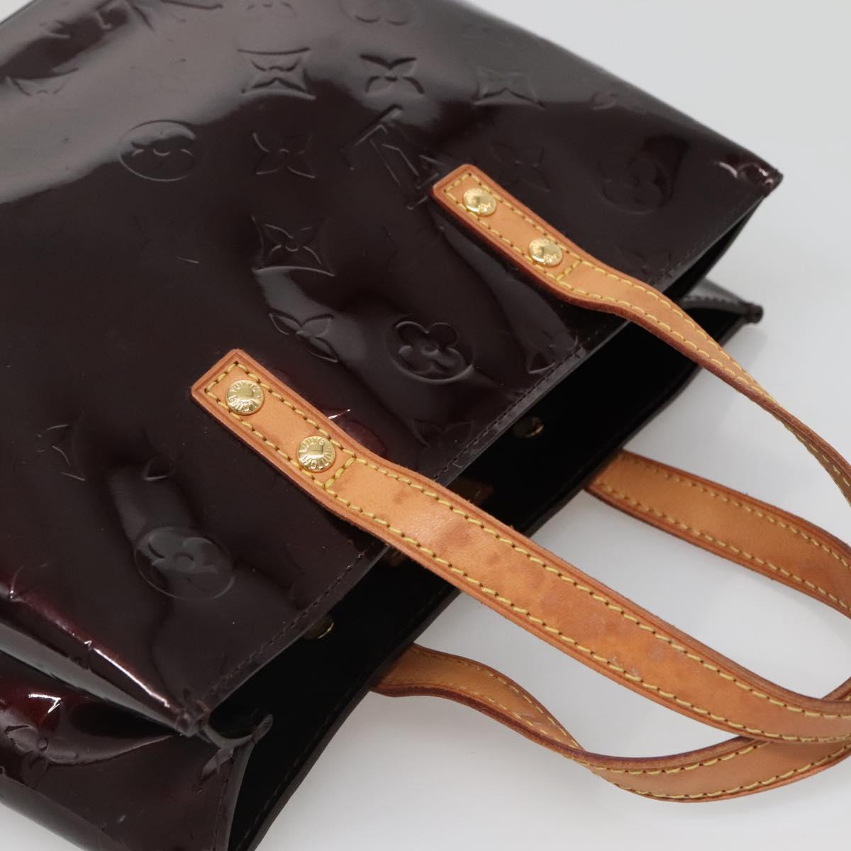 LOUIS VUITTON Monogram Vernis Reade PM Hand Bag Amarante M91993 LV Auth 139897