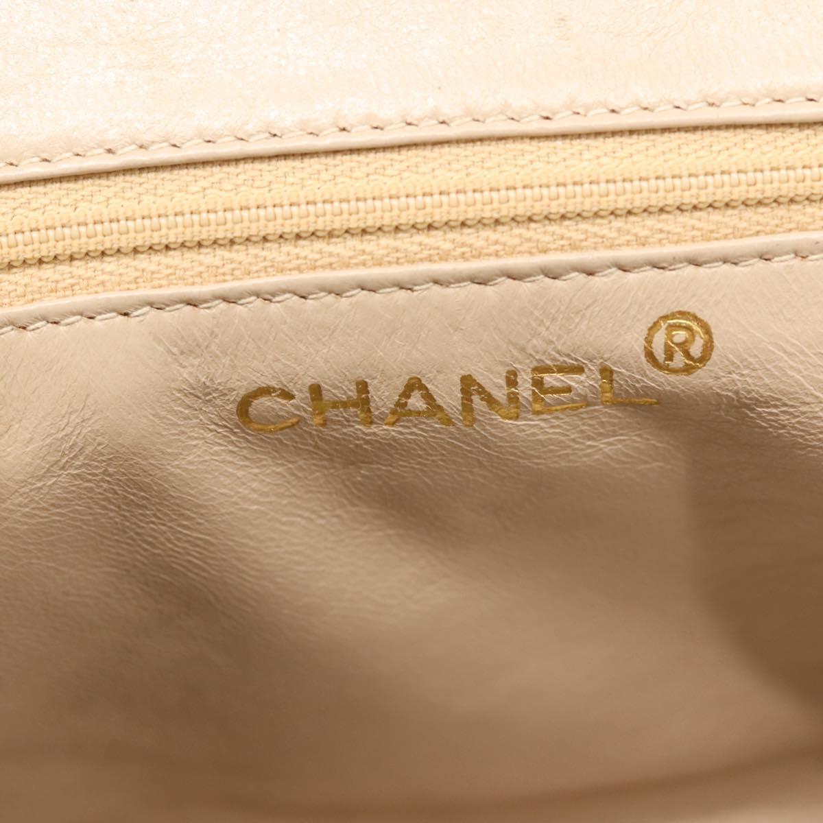 CHANEL Matelasse Chain Shoulder Bag Lamb Skin Pink Gold CC Auth 139905V