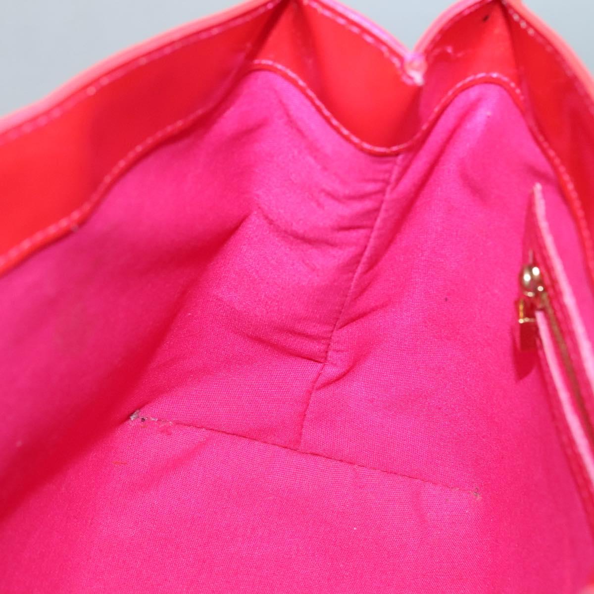 LOUIS VUITTON Monogram Vernis Wilshire PM Hand Bag Rose Pop M93643 Auth 139915