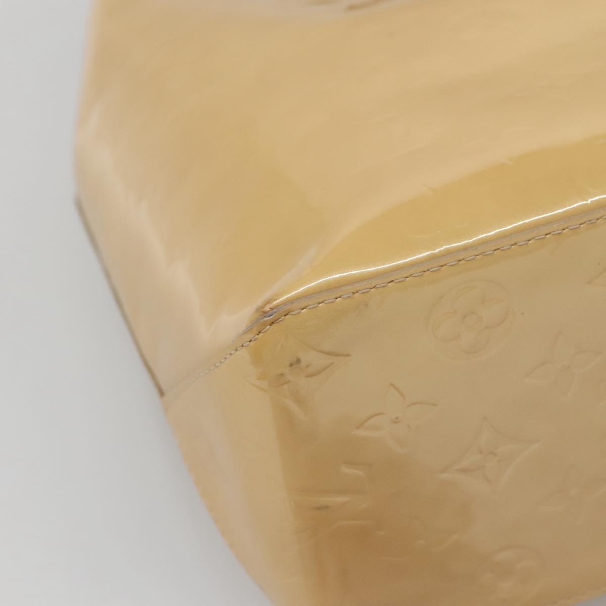 LOUIS VUITTON Monogram Vernis Reade MM Hand Bag Beige M91141 LV Auth 139916