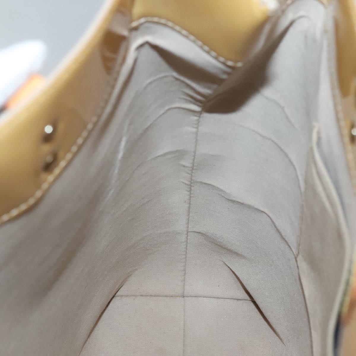 LOUIS VUITTON Monogram Vernis Reade MM Hand Bag Beige M91141 LV Auth 139916