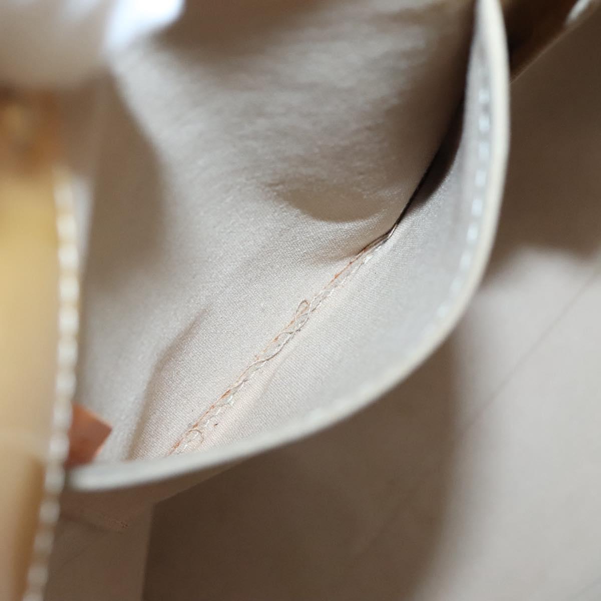 LOUIS VUITTON Monogram Vernis Reade MM Hand Bag Beige M91141 LV Auth 139916