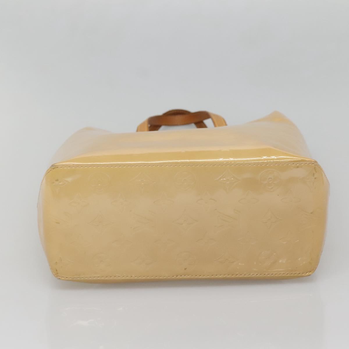 LOUIS VUITTON Monogram Vernis Reade MM Hand Bag Beige M91141 LV Auth 139916