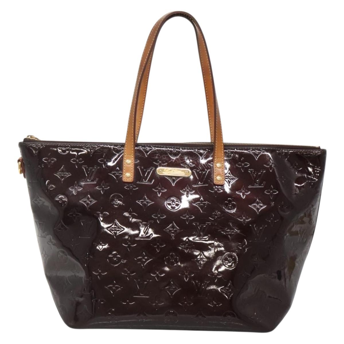LOUIS VUITTON Monogram Vernis Bellevue GM Tote Bag Amarante M93589 Auth 139919