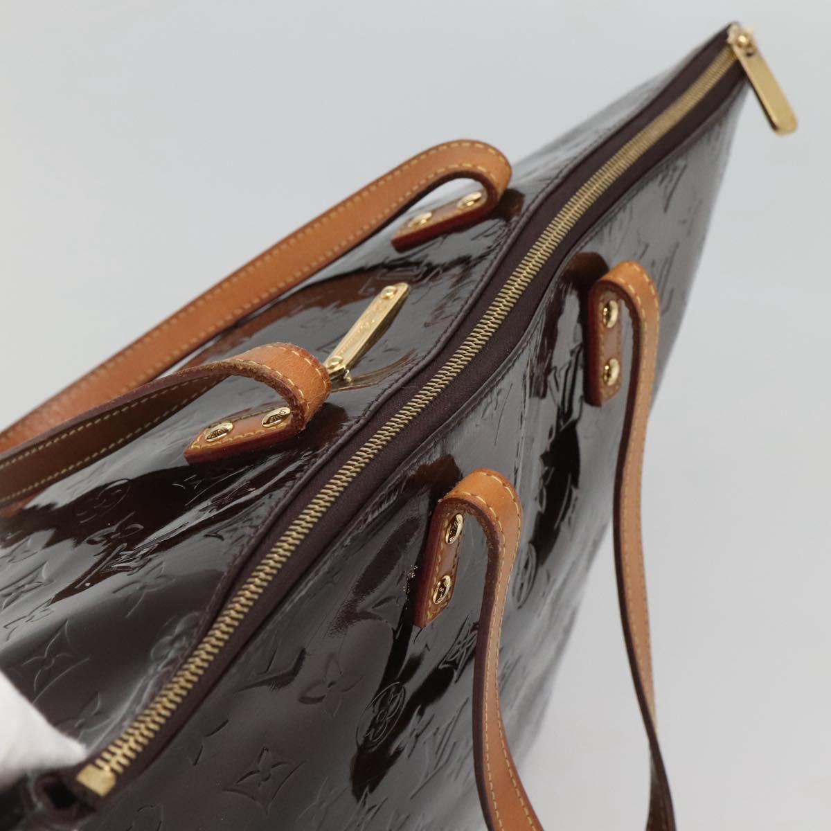 LOUIS VUITTON Monogram Vernis Bellevue GM Tote Bag Amarante M93589 Auth 139919