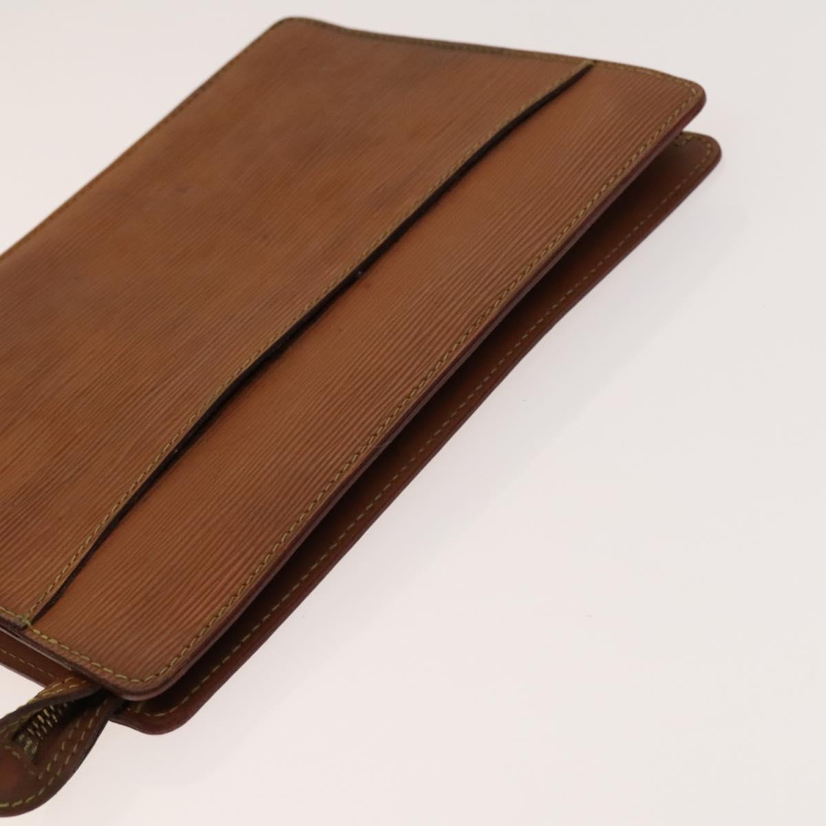 LOUIS VUITTON Epi Pochette Homme Clutch Bag 2Set Black Brown LV Auth 139924