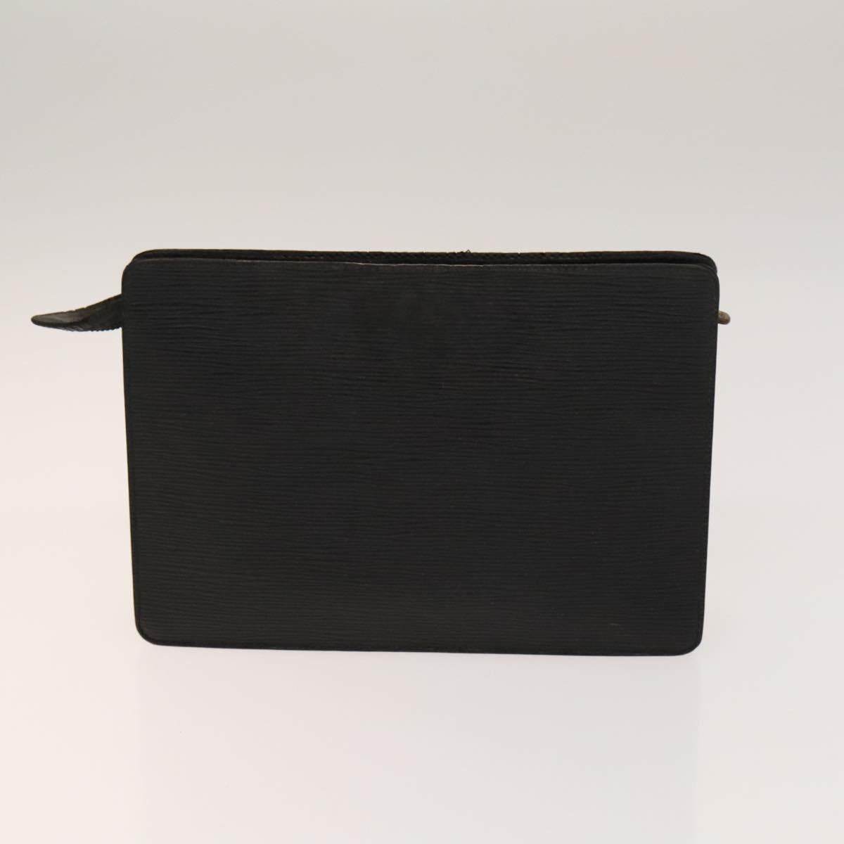 LOUIS VUITTON Epi Pochette Homme Clutch Bag 2Set Black Brown LV Auth 139924